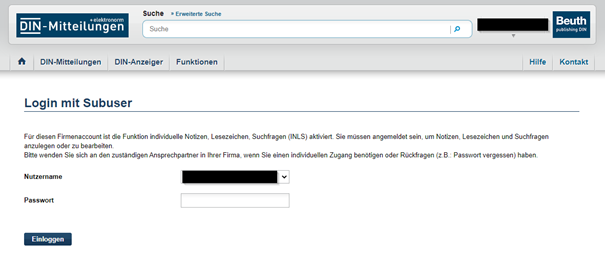 Login mit Subuser2